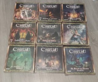 (SI ENVIO) CTHULHU JUEGO DE CARTAS 9 EXPANSIONES