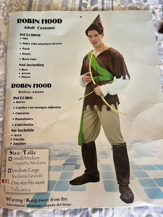 Disfraz Robin Hood Adulto Talla XL