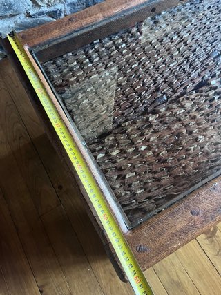 Mesa de centro rústica de trillo
