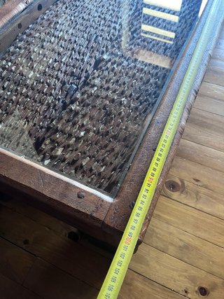 Mesa de centro rústica de trillo