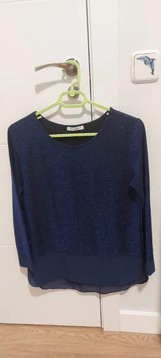 Blusa de fiesta azul talla L