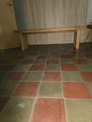 Banco rústico madera maciza