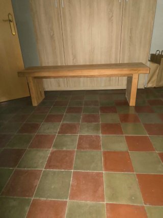 Banco rústico madera maciza