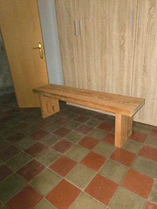 Banco rústico madera maciza
