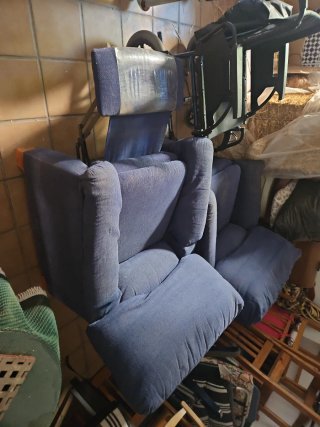REGALO 2 Sillones Reclinables Tela Azul