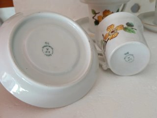 Servizio tazzine porcellana vintage fiori