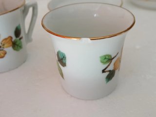 Servizio tazzine porcellana vintage fiori