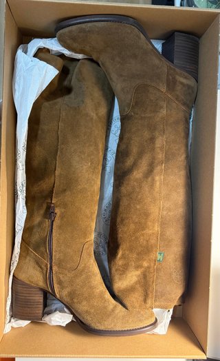 Botas altas DAKOTA BOOTS ante marrón