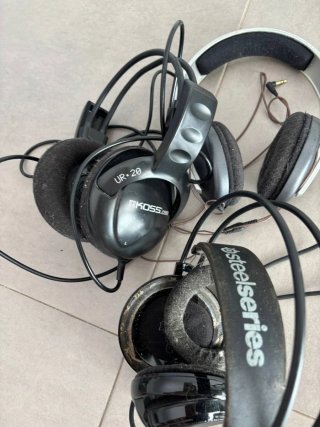 Lote 3 auriculares: Koss, Sennheiser, SteelSeries