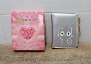 Cartera billetero y monedero en color plata