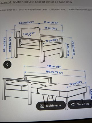 Sillón Cama Ikea Tornsborg Beige