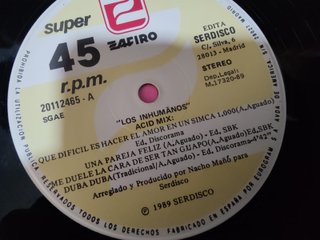Los Inhumanos Acid Mix Maxi Single 1989