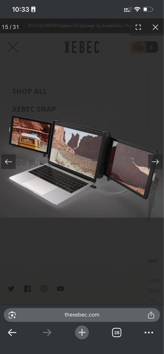 Xebec Triplo Monitor Portatile - MacBook Apple