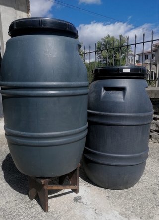 2 Bidones Barrica Polietileno Alimentario 220L