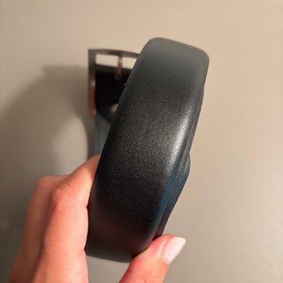 Cintura uomo pelle nera fibbia argento