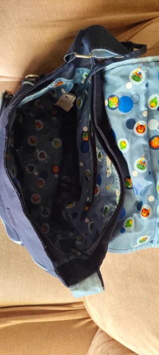 Bolso cambiador azul para bebé
