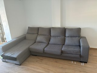 Sofá Chaiselongue Gris Tela