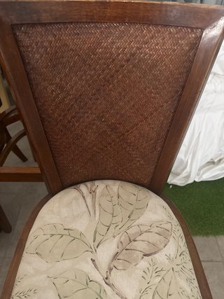 6 Sillas Comedor Madera y Mimbre