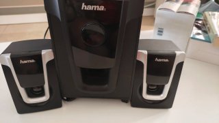 Altavoces Hama Negro y Plata