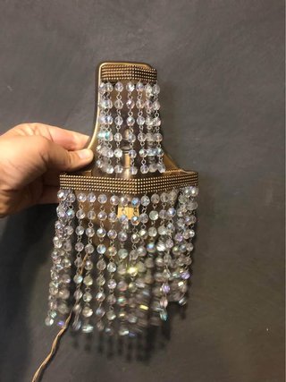 Lampada da parete vintage con pendenti