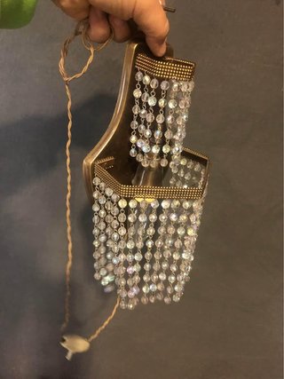 Lampada da parete vintage con pendenti