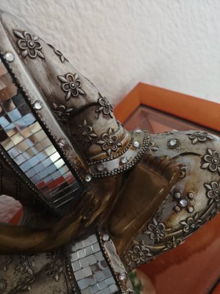 Figura Buda Decorativa Cristal