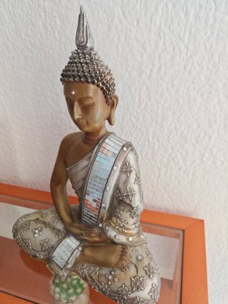 Figura Buda Decorativa Cristal