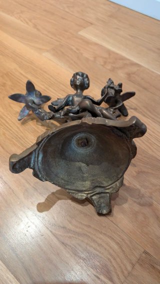 Candelabro Bronce Ángel