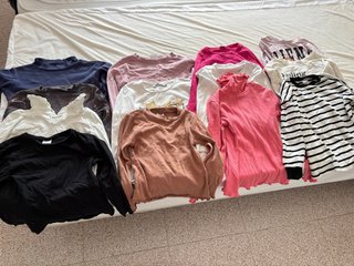 Lote 12 camisetas manga larga niña 7/8 años