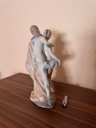 Figura porcelana bailarina y arlequín