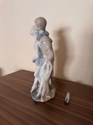 Figura porcelana bailarina y arlequín