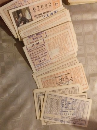 Lote 165 lotería 1974 joyas fajo pliegos raros súp