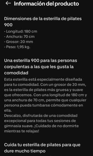 Esterilla Yoga Domyos Negra