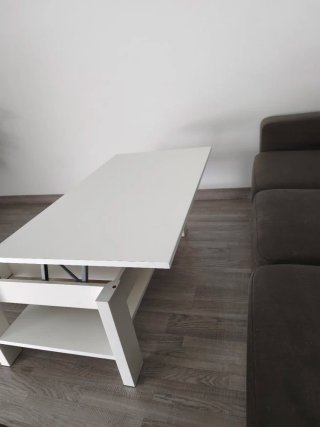 Mesa Centro Elevable Blanca