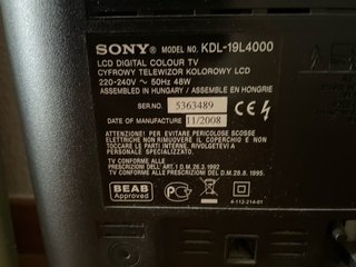 Tv LCD Sony Bravia 19”