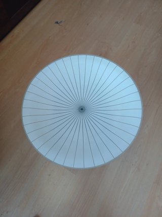 Lámpara de salón de cristal y metal