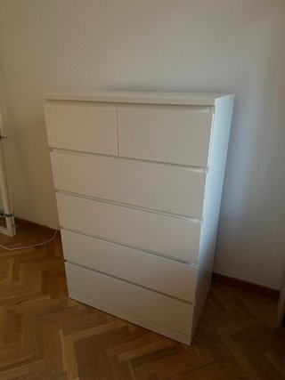 Cajonera Ikea Malm 6 cajones Blanca