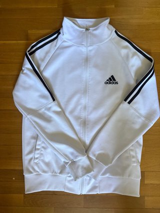 Chaqueta Adidas Blanca con Rayas Negras