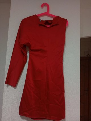Vestido Rojo Zara Talla XS