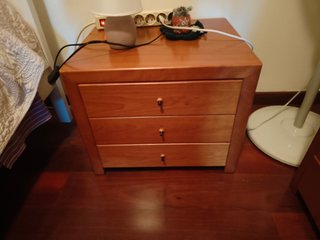 Cabecero de cama de madera curvado