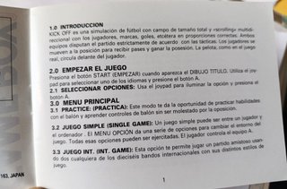 Instrucciones en español SUPER KICK OF GAME BOY