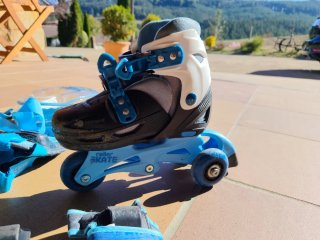 Patines de iniciación y protecciones