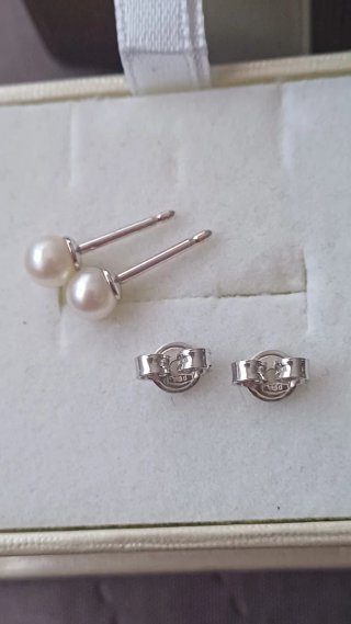 Orecchini Oro Bianco 750 Perle Vere