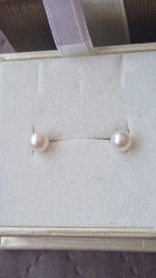 Orecchini Oro Bianco 750 Perle Vere