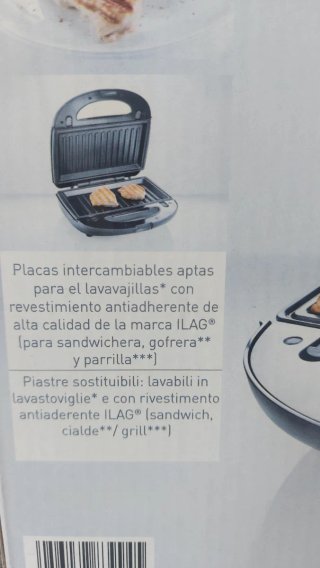 Sandwichera 3 en 1 Silver Crest