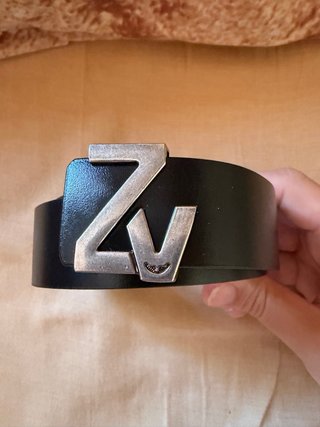 Cinturón Zadig & Voltaire Negro y Plateado
