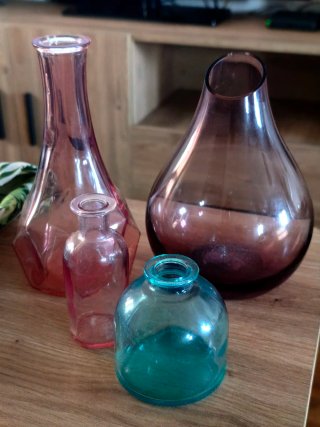 Jarrones de cristal y decoración