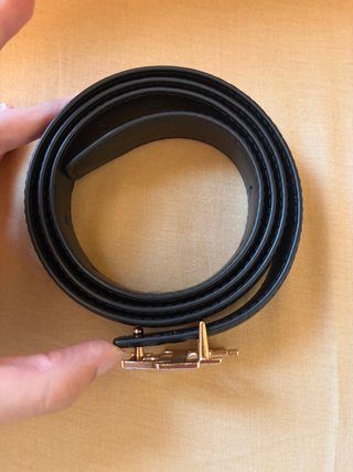 Cinturón Polo Ralph Lauren Negro Hebilla Dorada