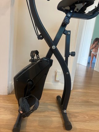 Bicicleta Estática Plegable Negra