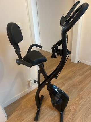 Bicicleta Estática Plegable Negra